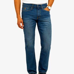 U.S.Polo Asociation Stretch Slim Straight 5 Pocket Jeans W32/L32 NWT
